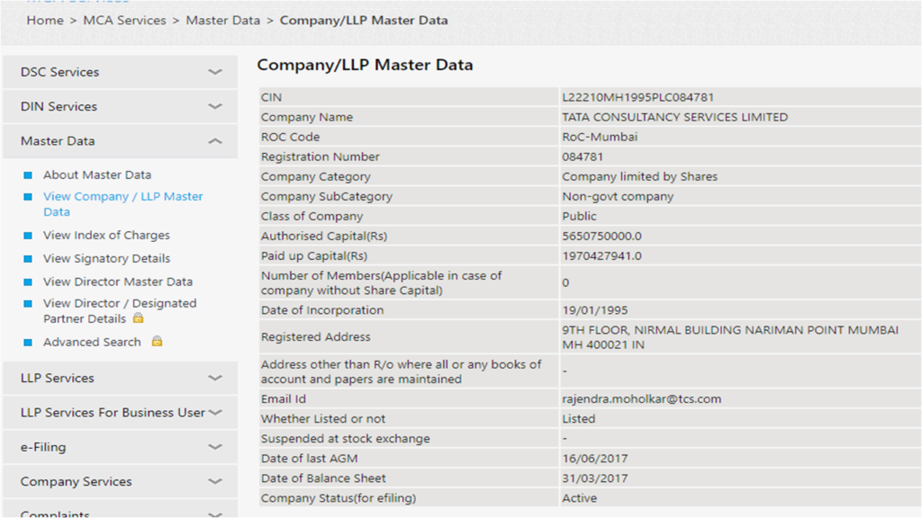 how-can-i-find-information-about-a-company-cs-kruti-gogri